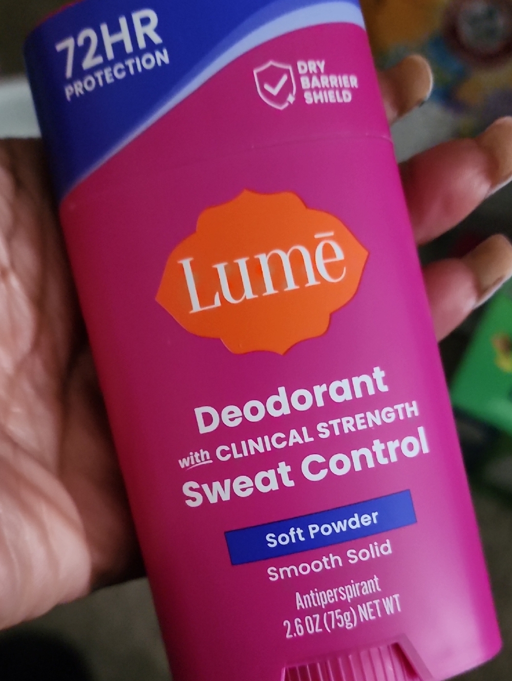 Lumé Soft Powder Deodorant - Sweat Control Antiperspirant (Pink)